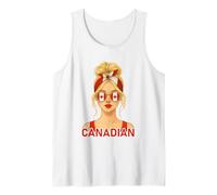 Blond Canadian Girl Canada Flag Canadian Girlfriend Wife Canotta