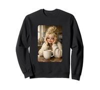 Blond Doll Smoking Aesthetic Art Coffee Time Morning Mood Felpa