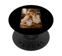 Blond Doll Smoking Aesthetic Art Coffee Time Morning Mood PopSockets PopGrip Adesivo