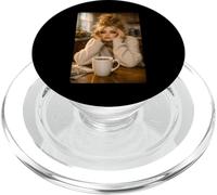 Blond Doll Smoking Aesthetic Art Coffee Time Morning Mood PopSockets PopGrip per MagSafe