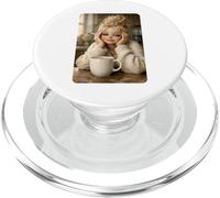 Blond Doll Smoking Aesthetic Art Coffee Time Morning Mood PopSockets PopGrip per MagSafe