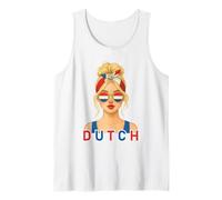 Blond Dutch Girl Netherlands Flag Dutch Girlfriend Wife Canotta