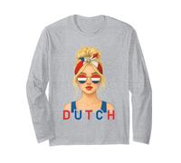 Blond Dutch Girl Netherlands Flag Dutch Girlfriend Wife Maglia a Manica