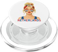 Blond Dutch Girl Netherlands Flag Dutch Girlfriend Wife PopSockets PopGrip per MagSafe
