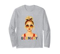 Blond German Girl Germany Flag German Girlfriend Wife Maglia a Manica