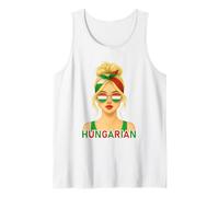 Blond Hungarian Girl Hungary Flag Hungarian Girlfriend Wife Canotta