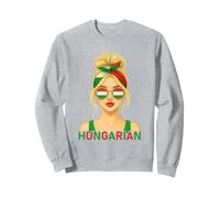 Blond Hungarian Girl Hungary Flag Hungarian Girlfriend Wife Felpa