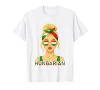 Blond Hungarian Girl Hungary Flag Hungarian Girlfriend Wife Maglietta