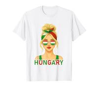 Blond Hungarian Girl Hungary Flag Hungarian Girlfriend Wife Maglietta
