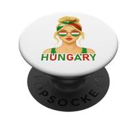 Blond Hungarian Girl Hungary Flag Hungarian Girlfriend Wife PopSockets PopGrip Adesivo