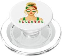 Blond Hungarian Girl Hungary Flag Hungarian Girlfriend Wife PopSockets PopGrip per MagSafe