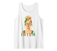 Blond Irish Girl Ireland Flag Irish Girlfriend Wife Canotta