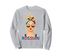 Blond Russian Girl Russia Flag Russian Girlfriend Wife Felpa