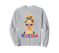 Blond Russian Girl Russia Flag Russian Girlfriend Wife Felpa