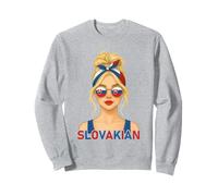 Blond Slovakian Girl Slovakia Flag Slovakian Girlfriend Wife Felpa