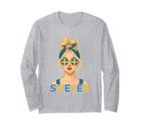 Blond Swedish Girl Sweden Flag Swedish Girlfriend Wife Maglia a Manica