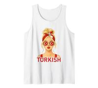 Blond Turkish Girl Turkey Flag Turkish Girlfriend Wife Canotta