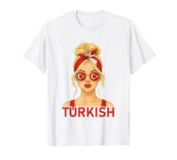Blond Turkish Girl Turkey Flag Turkish Girlfriend Wife Maglietta
