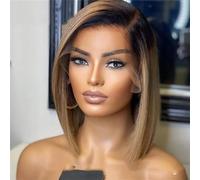 -*-Blonde 13X4 HD Lace Front Human Hair Wigs Straight Short Bob Wig For Women Pre Plucked 5x5 HD Wig