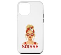 Blonde Fille Suisse Drapeau Suisse Copine et Épouse Suisse Custodia per iPhone 12 mini