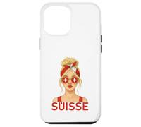 Blonde Fille Suisse Drapeau Suisse Copine et Épouse Suisse Custodia per iPhone 12 Pro Max