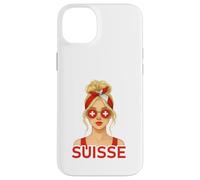 Blonde Fille Suisse Drapeau Suisse Copine et Épouse Suisse Custodia per iPhone 14 Plus