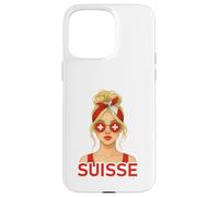 Blonde Fille Suisse Drapeau Suisse Copine et Épouse Suisse Custodia per iPhone 15 Pro Max