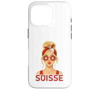 Blonde Fille Suisse Drapeau Suisse Copine et Épouse Suisse Custodia per iPhone 16 Pro