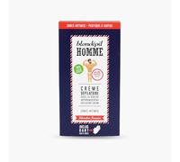 BLONDEPIL HOMME Crema depilatoria e guanto esfoliante intimo zona extra per pelli sensibili, 100 ml, lotto di 2