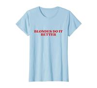 Blondes Do It Better Y2k Aesthetic Maglietta, Donna, Celeste, 3XL