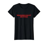 Blondes Do It Better Y2k Aesthetic Maglietta, Donna, Nero, 3XL