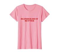 Blondes Do It Better Y2k Aesthetic Maglietta, Donna, Rosa, 3XL