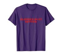 Blondes Do It Better Y2k Aesthetic Maglietta, Uomo, Viola, 3XL
