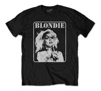 Blondie Debbie Harry Mic Pose 1 Parallel Lines autorizzato Uomo maglietta