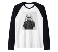 Blondie Debbie Harry New Wave Cantante Pop di Allan Ballard Maglia con Maniche Raglan