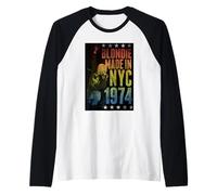 Blondie Rainbow Made in NYC 1974 Vintage Band Maglia con Maniche Raglan