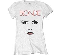 Blondie - Blondie T Shirt Staredown Debbie Harry Logo Nuovo Ufficiale da Donna Skinny Fit Size S