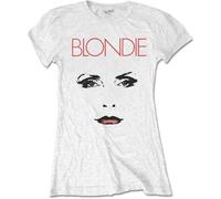 Blondie - Blondie T Shirt Staredown Debbie Harry Logo Nuovo Ufficiale da Donna Skinny Fit Size S