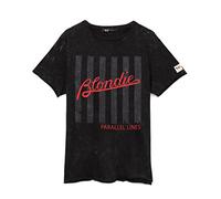 Blondie T-Shirt Unisex Donne Donne Parallel Song Band Band Black Top M