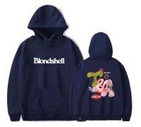 Blondshell Merch T&A Why Don't The Good One Love Me Felpa con cappuccio a maniche lunghe Pullover Tour Album Unisex Casual Outfits, Marina Militare, 3XL