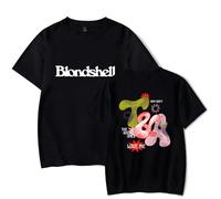 Blondshell Merch T & A Why Don't The Good One Love Me T-Shirt Manica Corta Tour Album Unisex Abbigliamento per l'Estate, Nero , XS