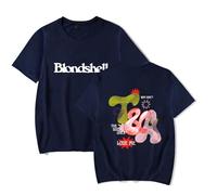 Blondshell Merch T & A Why Don't The Good One Love Me T-Shirt Manica Corta Tour Album Unisex Abbigliamento per l'Estate, Marina Militare, M