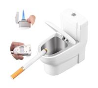 blongfa Accendino WC a butano, con posacenere e apribottiglie, accendino portatile antivento con torcia a getto, portacenere fantasia, ottimo regalo per uomini e donne