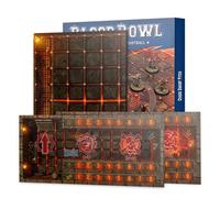 Blood Bowl - Chaos Dwarf Team - Double Sided Pitch And Dogouts Set
