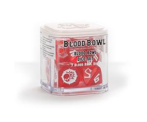 BLOOD BOWL DICE SET con 7 dadi ROSSI E BIANCHI games workshop TRASPARENTI età 12