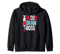 Blood Draw Boss - Funny Phlebotomist Felpa con Cappuccio