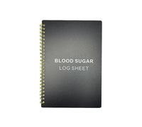 Blood Glucose Tracking Diabetes Log Book A5 Size Spiral-bound Journal for Health Record Keeping 1Pack
