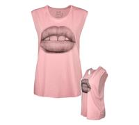 Blood is the New Black Rosa Lips Graphic Veste Donne