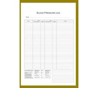 Blood Pressure Journal: Blood Presssure Log Book | 6 x 9 | 114 Pages