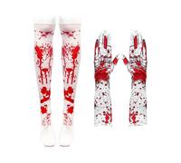 Blood Printing Gloves & Socks Set: Spooky Halloween Party Supplies